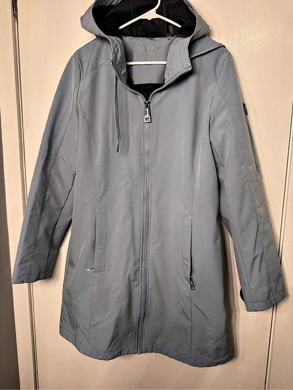 Calvin Klein Women's Hooded Gray Coat